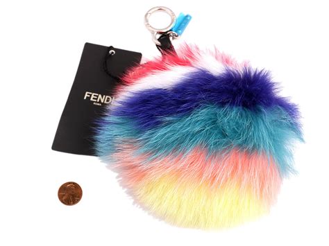 fendi pom pom keyring|Fendi keychain.